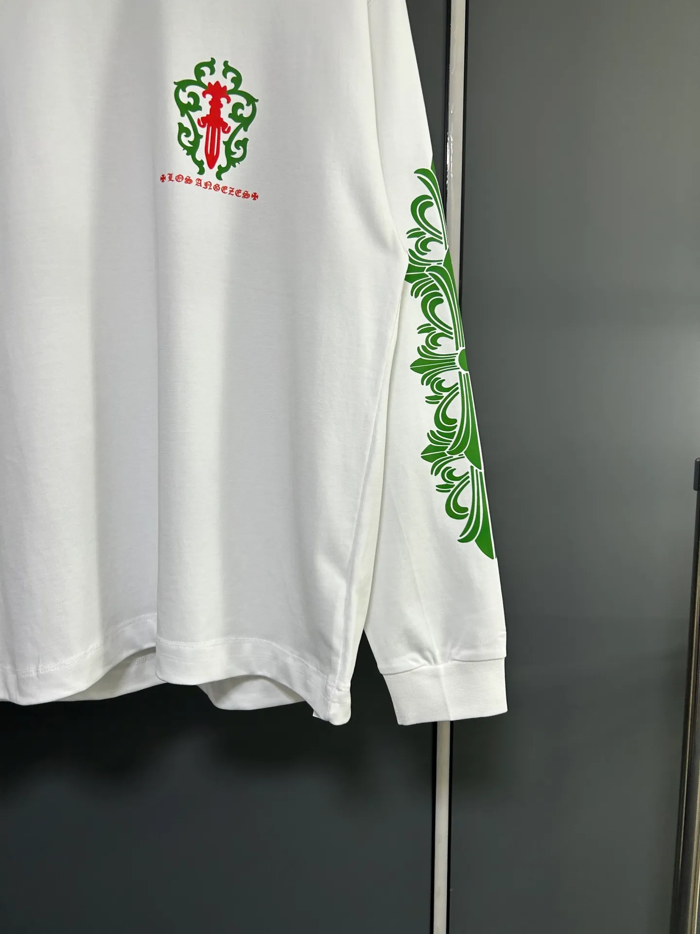 P230 2026 new (exclusive) Chrome Hearts autumn and winter limited edition heavyweight high-weight long-sleeved T-shirt, customized Dreamweaver Yayun ribbed cotton designer concept style Fabric: Heavy 380g Size: S M L XL Color: White